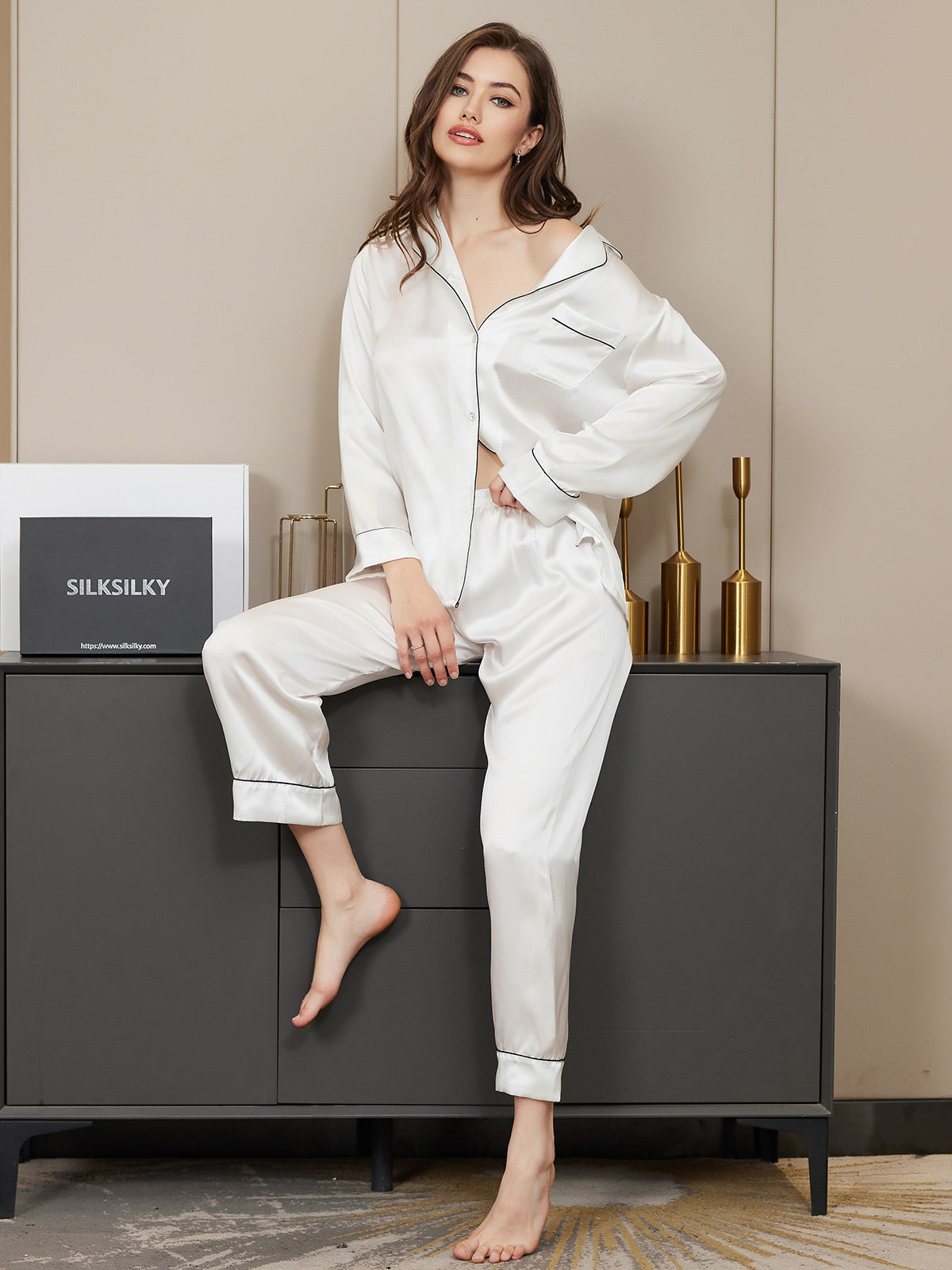 Luxury Silk Pajama Set – SSW Merch