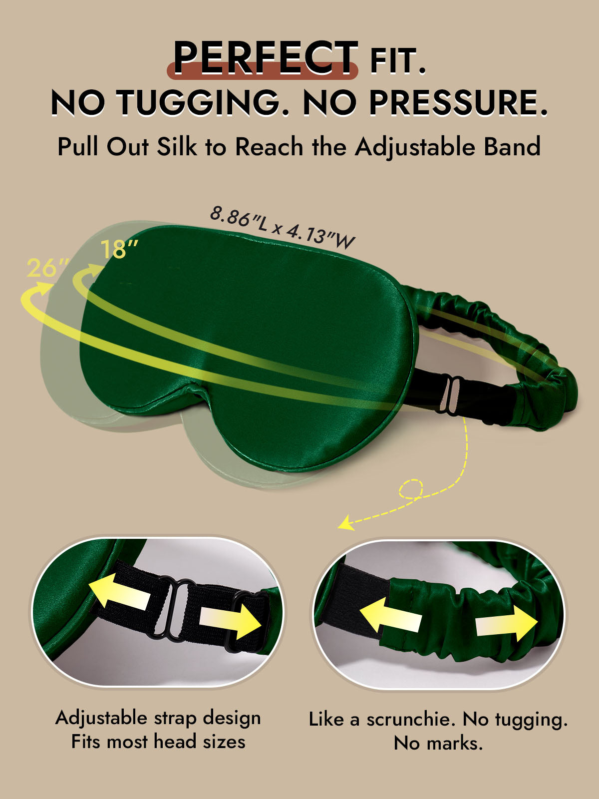 [Dark Green] SilkSilky  22Momme Eye Mask 004