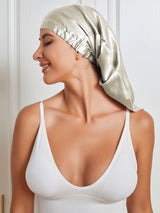 [Beige] SilkSilky  Sleep Cap 004