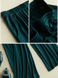 SilkSilky US Silk Knitted Womens Sleep Bottoms DarkGreen 005