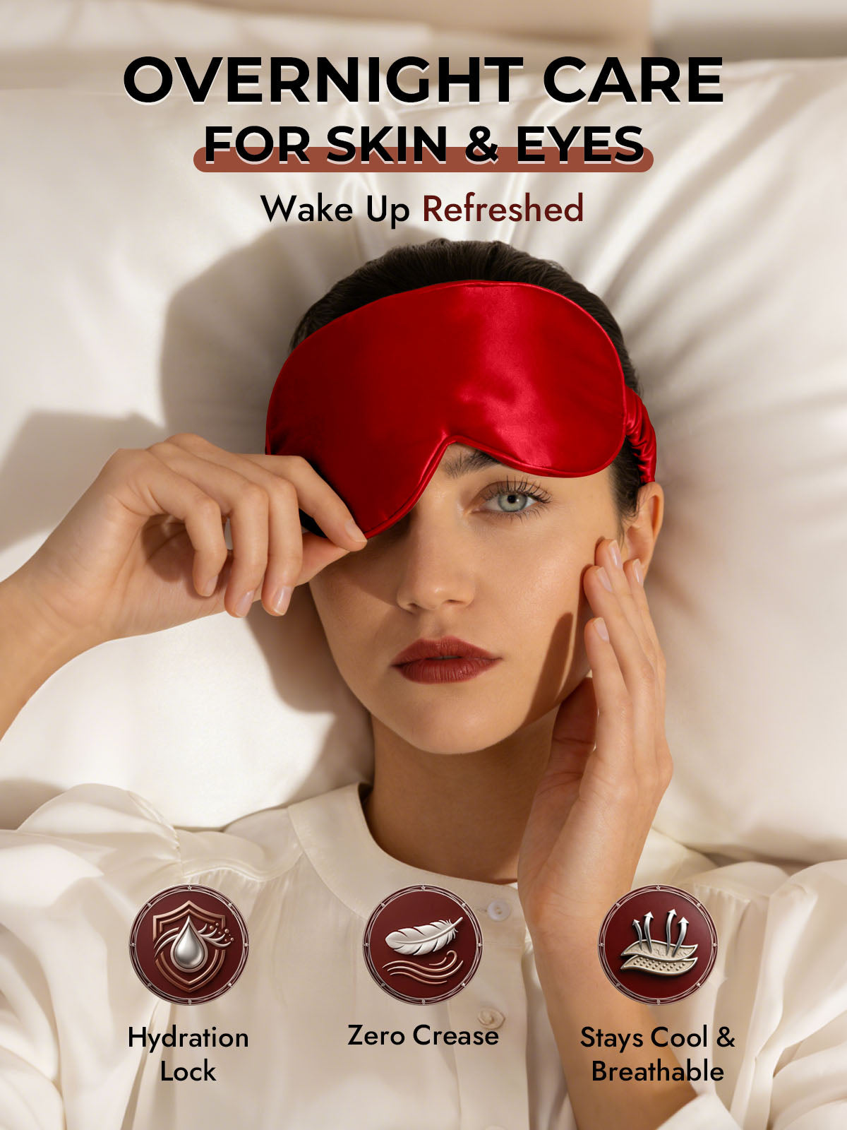 [Wine] SilkSilky  22Momme Eye Mask 007