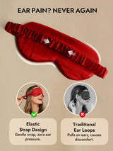 [Dark Red] SilkSilky  Eye Mask 006