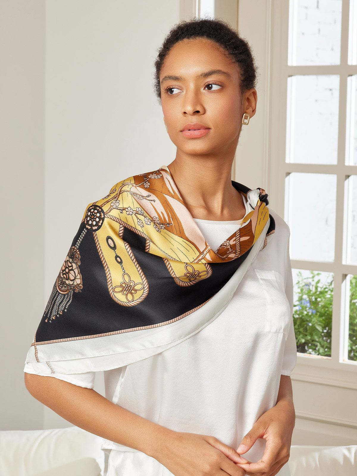 [P010] SilkSilky  Pure Silk Scarf 001,