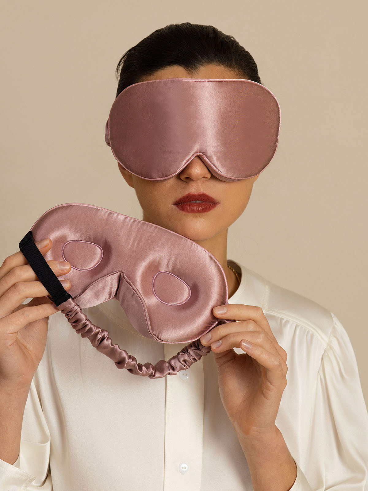 [Pale Mauve] SilkSilky  Eye Mask 001