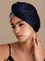 [Dark Blue] SilkSilky  Hair Towel Wrap 003