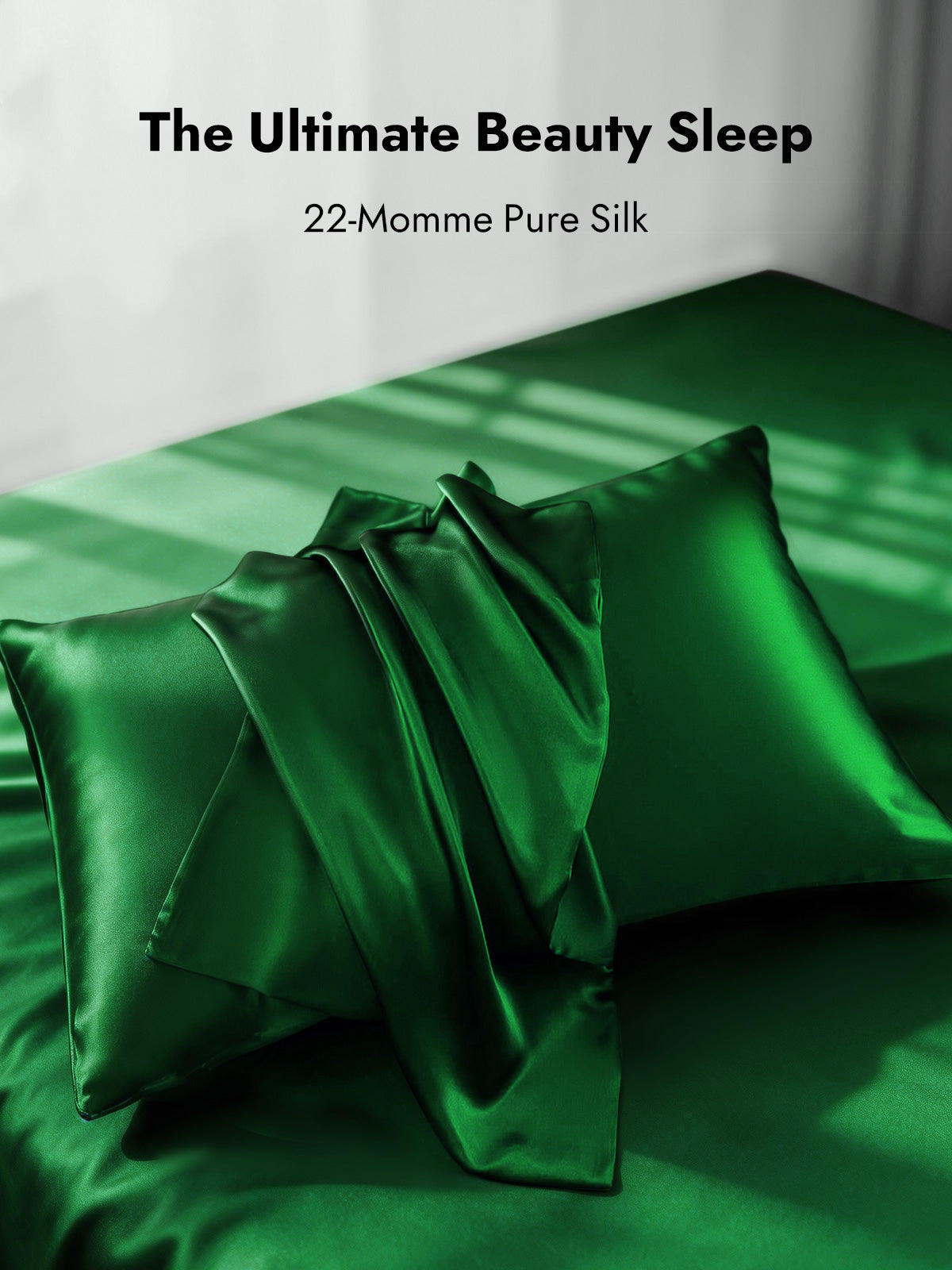 [Dark Green] SilkSilky  22Momme Pillowcase 001