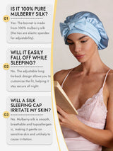 [Sky Blue] SilkSilky  Sleep Cap 006
