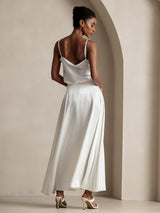 [White] SilkSilky  Skirt 003