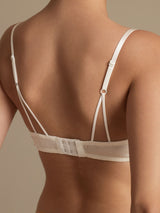 [White] SilkSilky  Bra 002