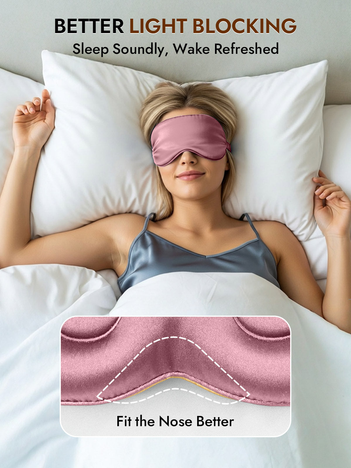 [Pale Mauve] SilkSilky  Pure Silk Eye Mask 003