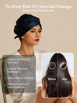 [Dark Blue] SilkSilky  22Momme Pure Silk Sleep Cap 004