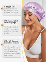 [Lavender] SilkSilky  Sleep Cap 005