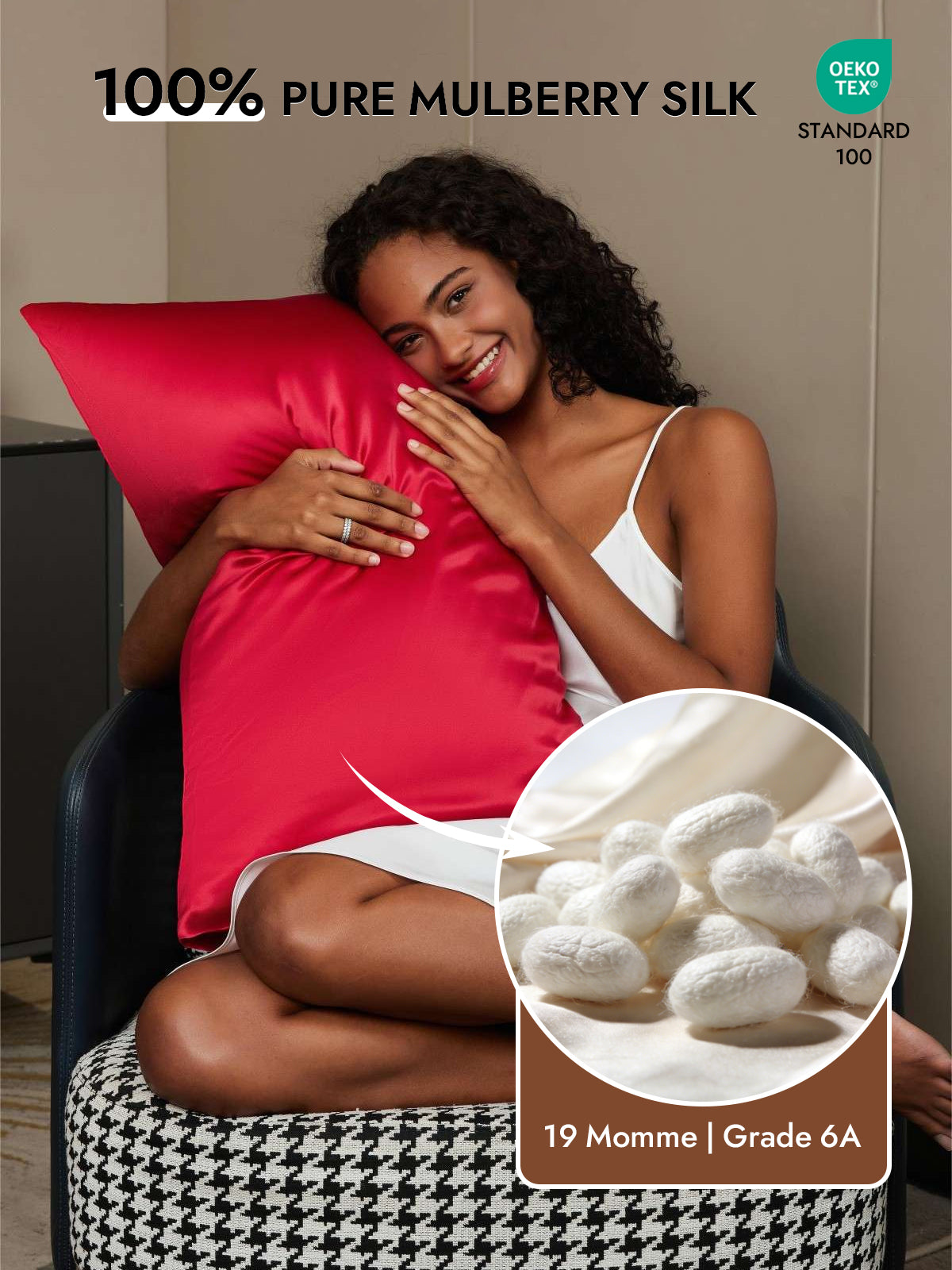 [Wine] SilkSilky  19Momme Pure Silk Pillowcase 002