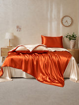 [Orange+Beige] SilkSilky  Bedding Set 002