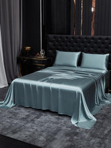 [Grayish Blue] SilkSilky  19Momme Bedding Set 001