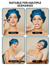 [Teal] SilkSilky  Sleep Cap 006