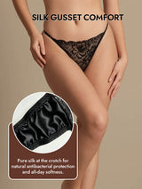 [Black] SilkSilky  Pure Silk Panty 004