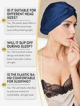[Dark Blue] SilkSilky  Sleep Cap 008