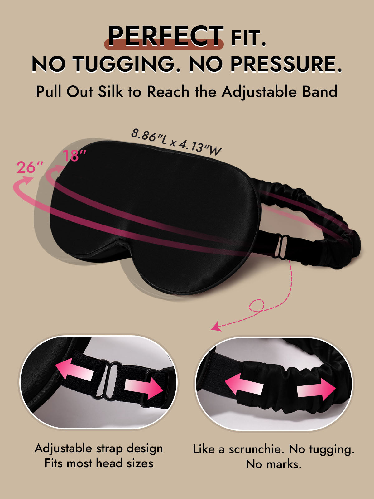 [Black] SilkSilky  22Momme Eye Mask 004