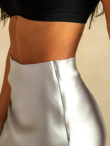 [Light Gray] SilkSilky  Skirt 004