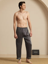 [Black Ginkgo] SilkSilky  Men's Sleep Shorts 005