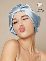 [Light Blue] SilkSilky  Sleep Cap 001