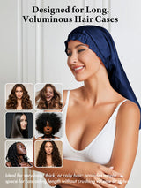 [Dark Blue] SilkSilky  Pure Silk Sleep Cap 005