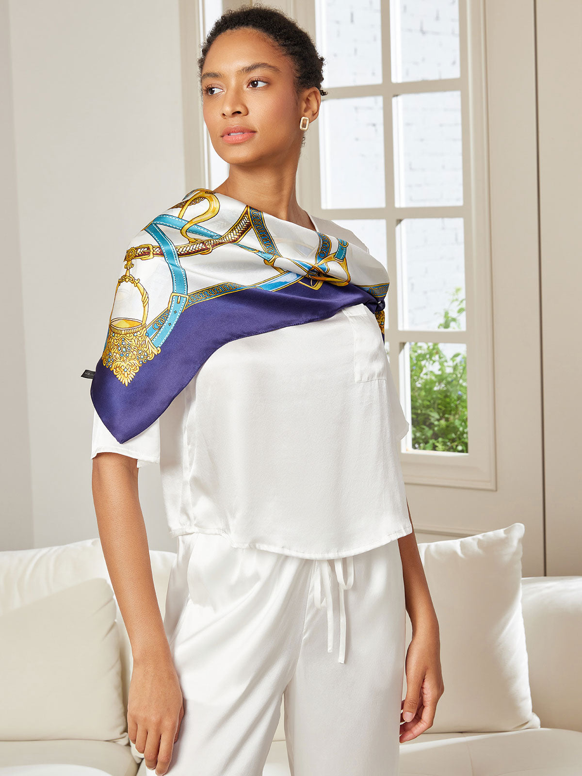 [P005] SilkSilky  Pure Silk Scarf 002,