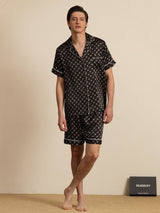 [Black Chain] SilkSilky  Short Sleeve Notch Collar Men's Pajamas 006
