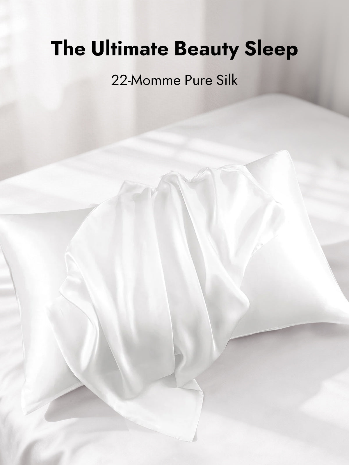 [White] SilkSilky  22Momme Pillowcase 001