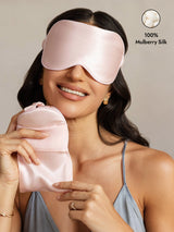 [Pink] SilkSilky  Pure Silk Eye Mask 001