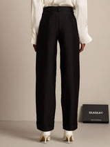 [Black] SilkSilky  32Momme Silk Womens Pants 002