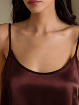[Brown] SilkSilky  Spaghetti Strap Camisole Set 004