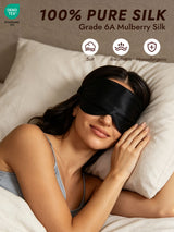 [Black] SilkSilky  Pure Silk Eye Mask 002