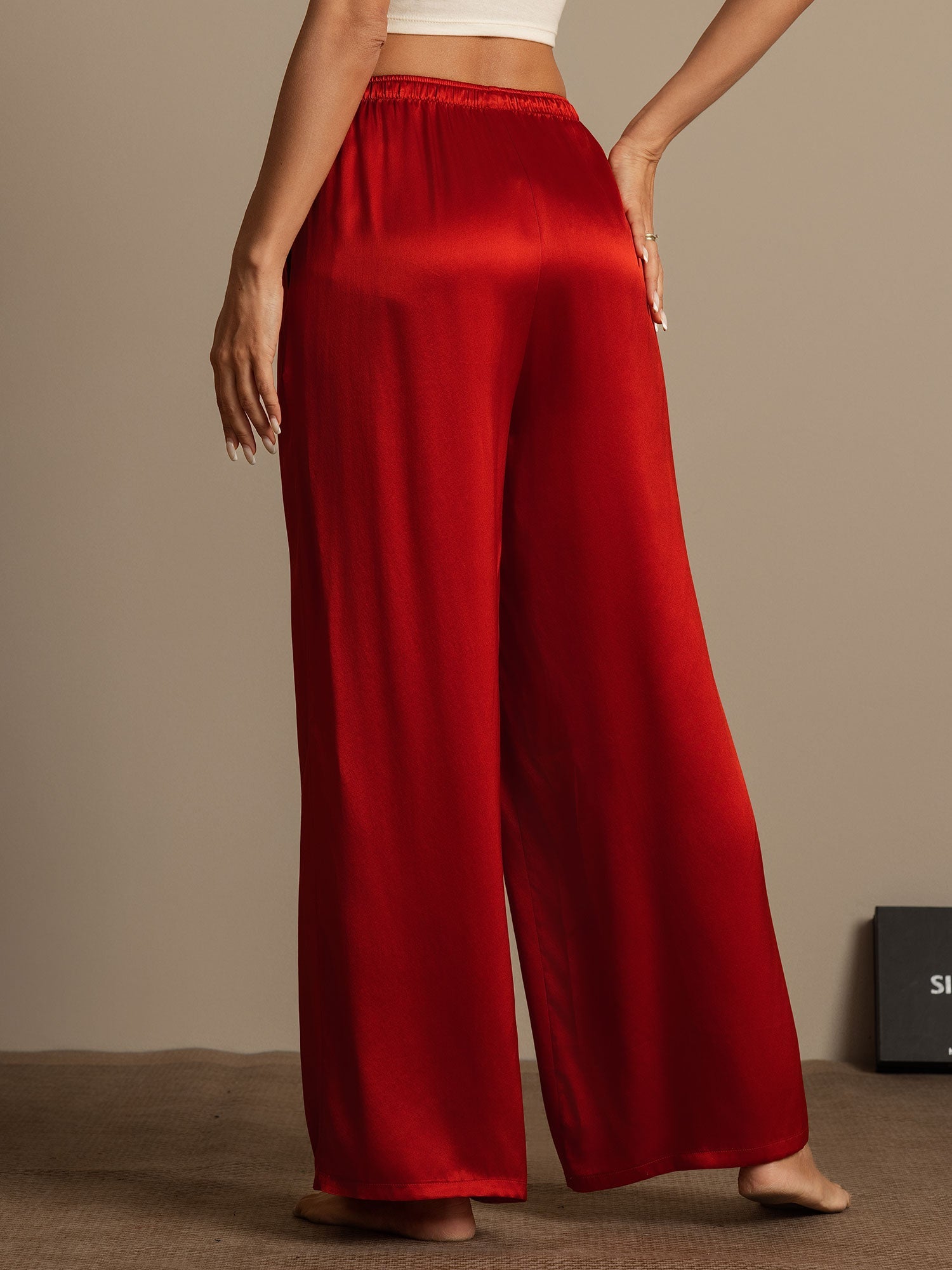 [Wine] SilkSilky  Pure Silk Womens Pants 002,