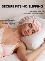 [Light Pink] SilkSilky  Sleep Cap 004