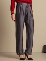 [Gray] SilkSilky  32Momme Silk Womens Pants 003