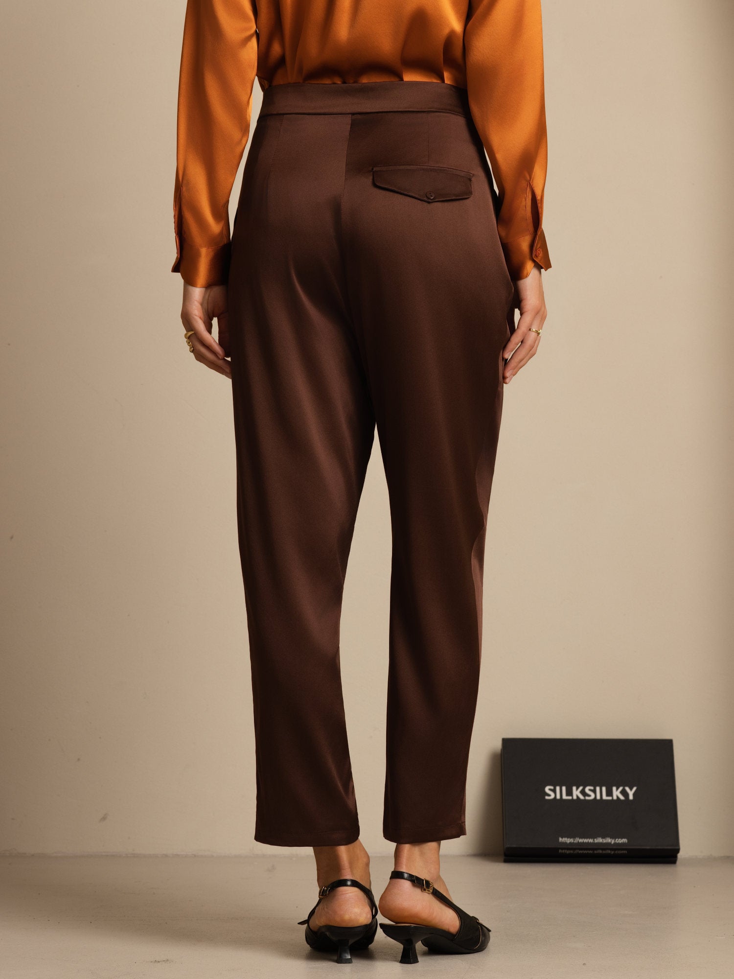[Bitter Chocolate] SilkSilky  19Momme Silk Womens Pants 002