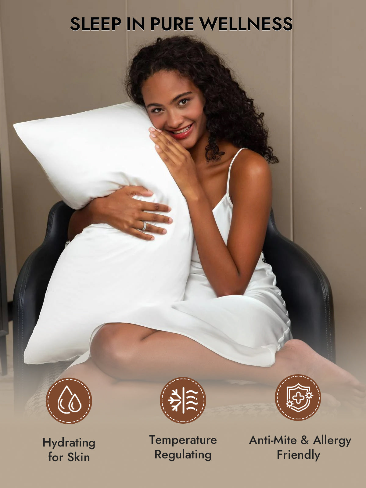 [White] SilkSilky  30Momme Pure Silk Pillowcase 005