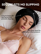 [Black] SilkSilky  Sleep Cap 004