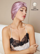 [Pale Mauve] SilkSilky  Sleep Cap 001