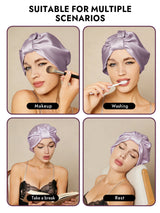 [Lavender] SilkSilky  Sleep Cap 006
