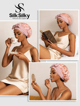 [Pale Mauve] SilkSilky  Sleep Cap 006