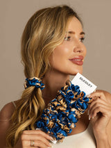 [Navy Dragon] SilkSilky  Scrunchie 001