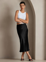 [Black] SilkSilky  Skirt 001