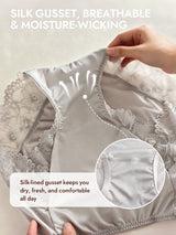 [Gray] SilkSilky  100% Silk Jersey Panty 005