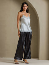 [Grayish Blue] SilkSilky  Spaghetti Strap V Neck Camisole Top 007