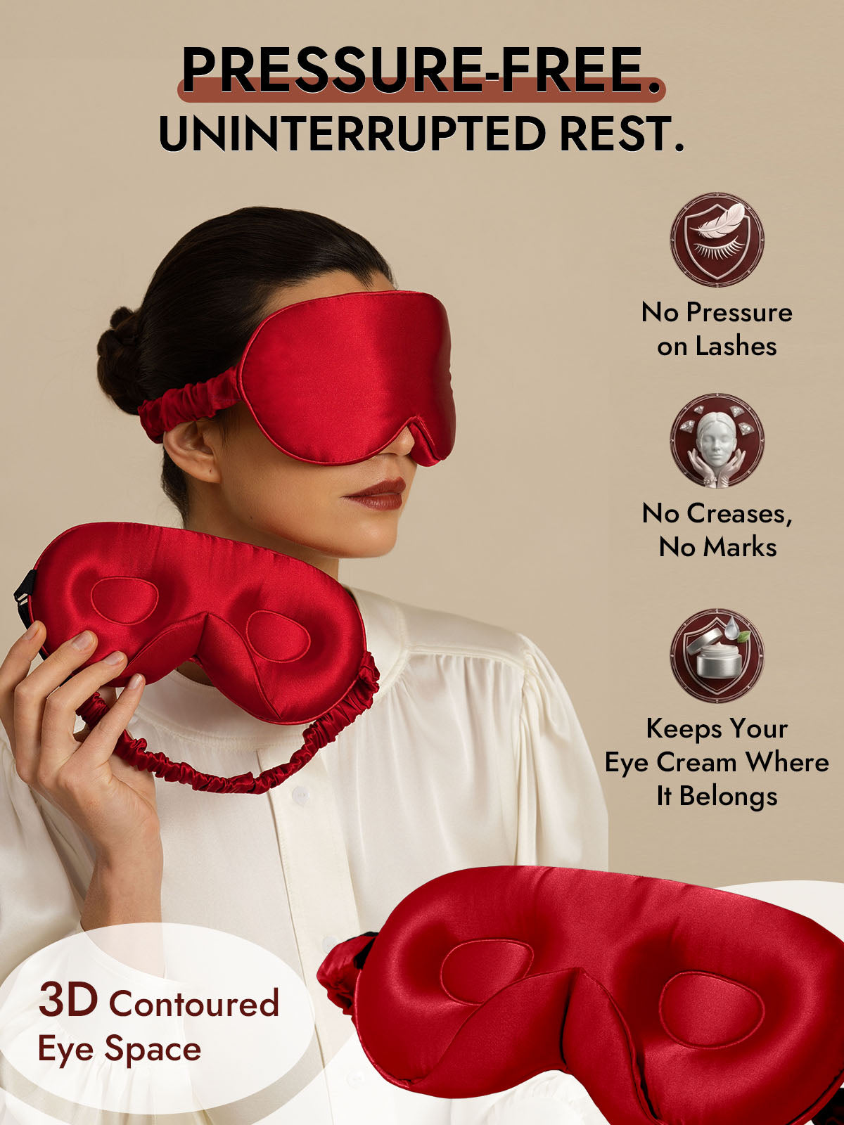 [Wine] SilkSilky  22Momme Eye Mask 003