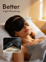 [Black] SilkSilky  Pure Silk Eye Mask 004