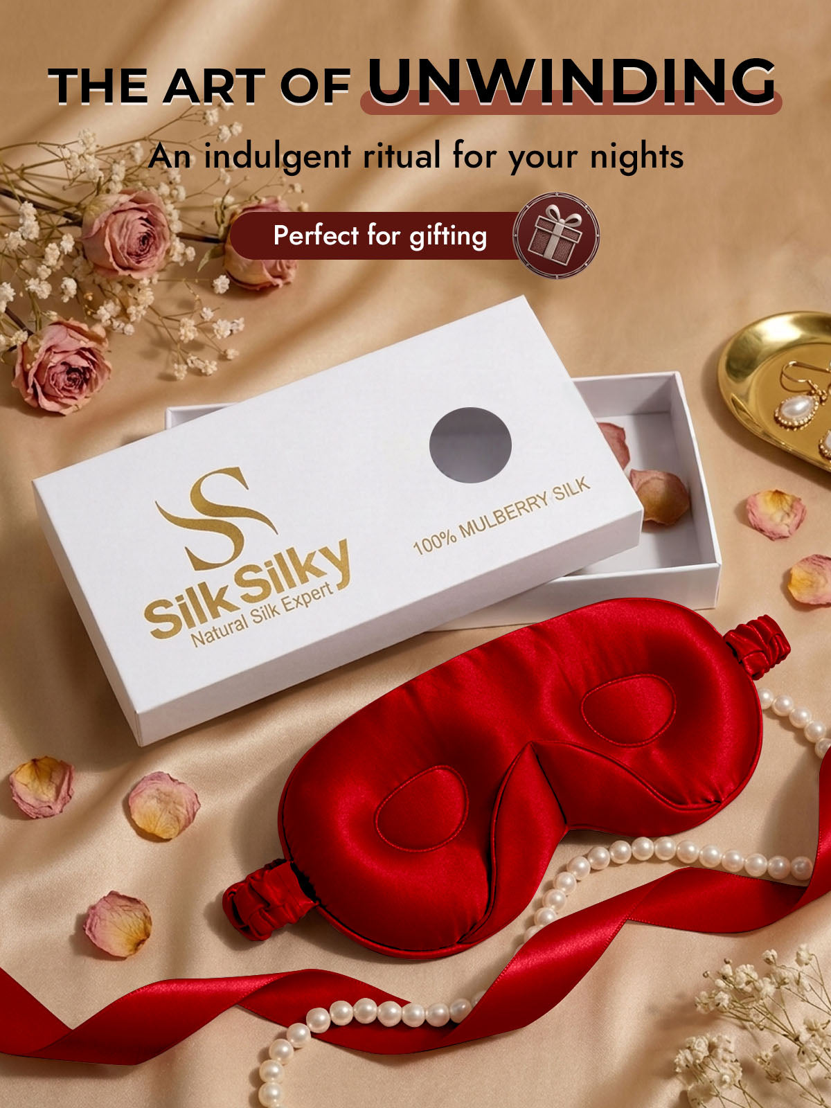 [Wine] SilkSilky  22Momme Eye Mask 009